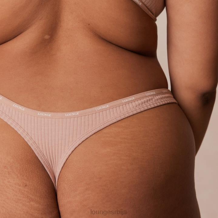 тако мека ребраста мајица грудњака и танги Жене Lounge Доњи веш JPFL34 таупе