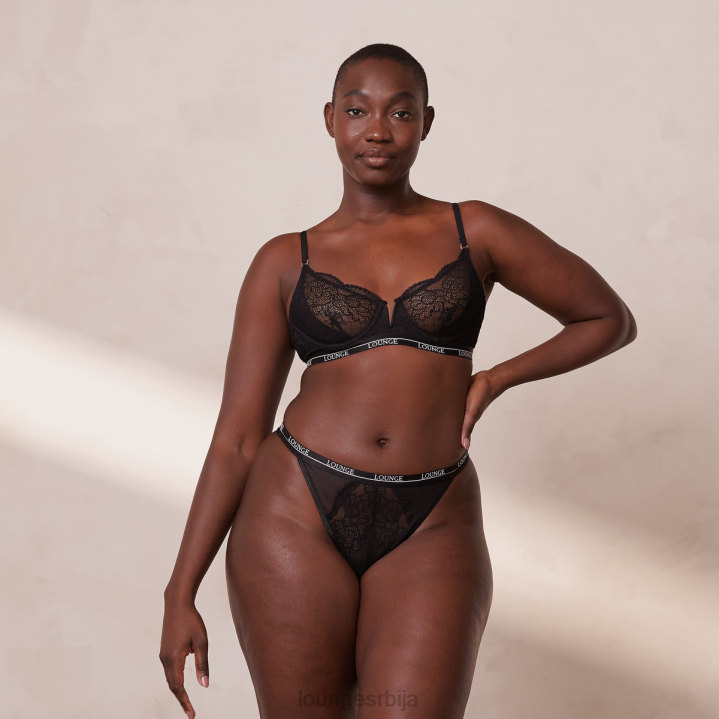 краљевски балконски грудњак и тангице Жене Lounge Доњи веш JPFL35 црн