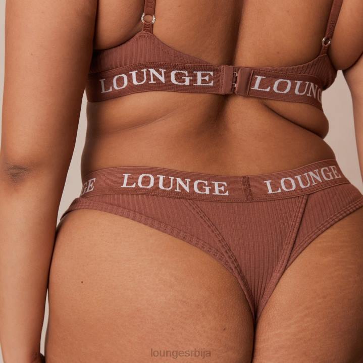 ултра комфорни ребрасти грудњак и танги Жене Lounge Доњи веш JPFL40 моцха