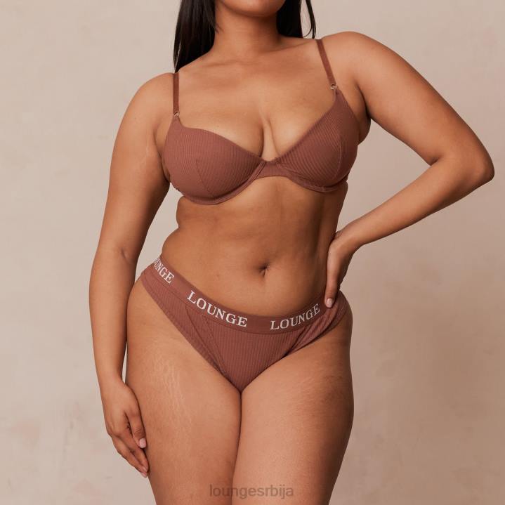 ултра комфорни ребрасти грудњак и танги Жене Lounge Доњи веш JPFL40 моцха