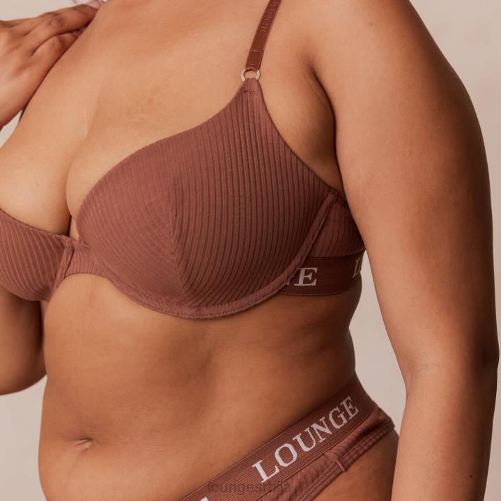 ултра комфорни ребрасти грудњак и танги Жене Lounge Доњи веш JPFL40 моцха