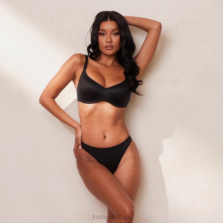 елегантан сет грудњака и тангица/гаћица Жене Lounge Доњи веш JPFL43 црн