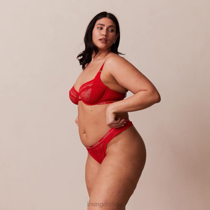 либерти балконски грудњак и танге/гаћице сет Жене Lounge Доњи веш JPFL44 црвена