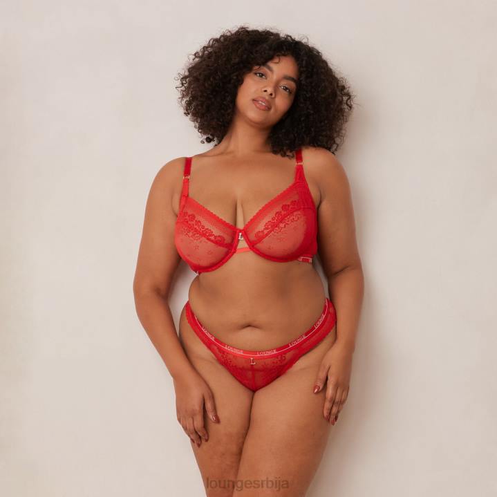 либерти балконски грудњак и танге/гаћице сет Жене Lounge Доњи веш JPFL44 црвена