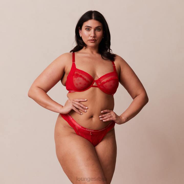 либерти балконски грудњак и танге/гаћице сет Жене Lounge Доњи веш JPFL44 црвена