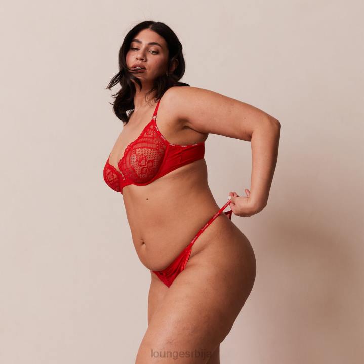 шармирани балконски грудњак и танге/гаћице Жене Lounge Доњи веш JPFL47 црвена