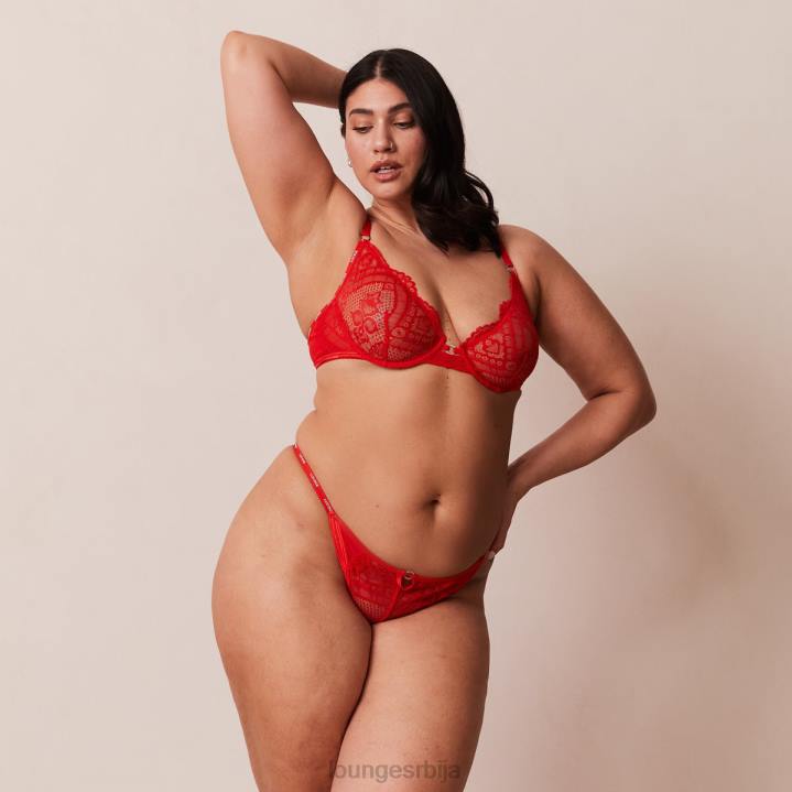 шармирани балконски грудњак и танге/гаћице Жене Lounge Доњи веш JPFL47 црвена