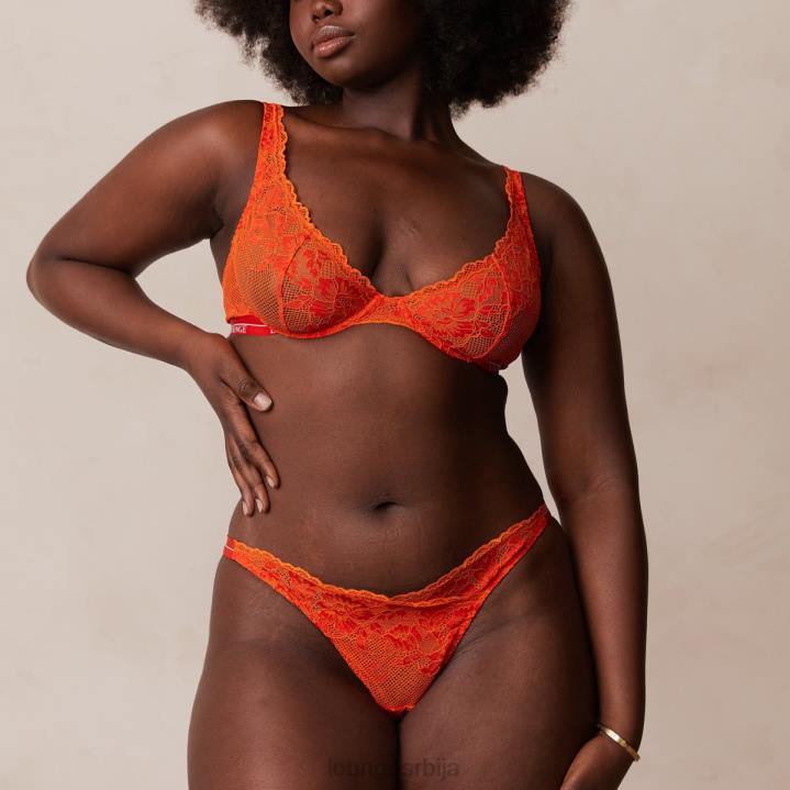луксузни балконски грудњак и танге/гаћице сет Жене Lounge Доњи веш JPFL49 црвена