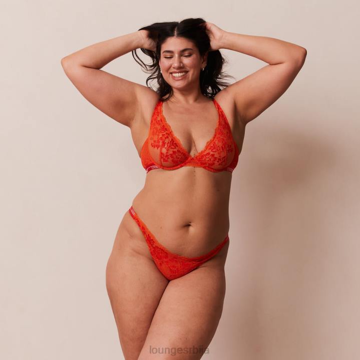 луксузни балконски грудњак и танге/гаћице сет Жене Lounge Доњи веш JPFL49 црвена