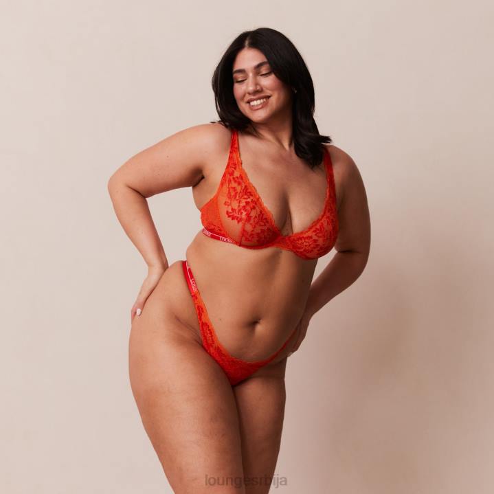 луксузни балконски грудњак и танге/гаћице сет Жене Lounge Доњи веш JPFL49 црвена