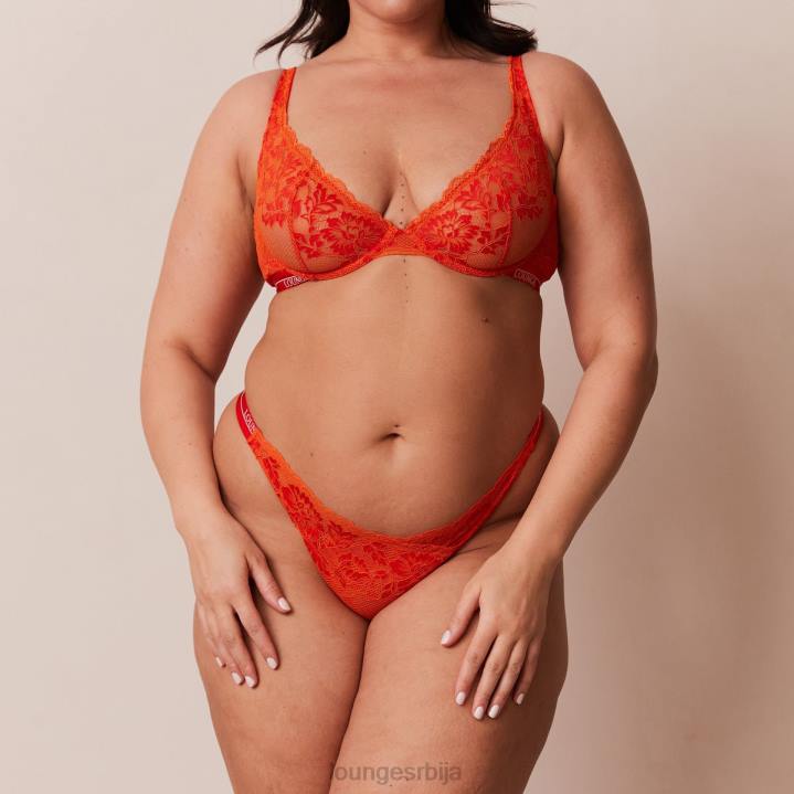 луксузни балконски грудњак и танге/гаћице сет Жене Lounge Доњи веш JPFL49 црвена