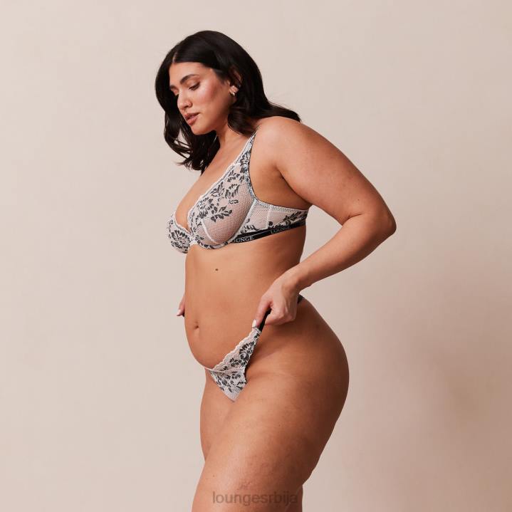 луксузни балконски грудњак и танге/гаћице сет Жене Lounge Доњи веш JPFL4 црн