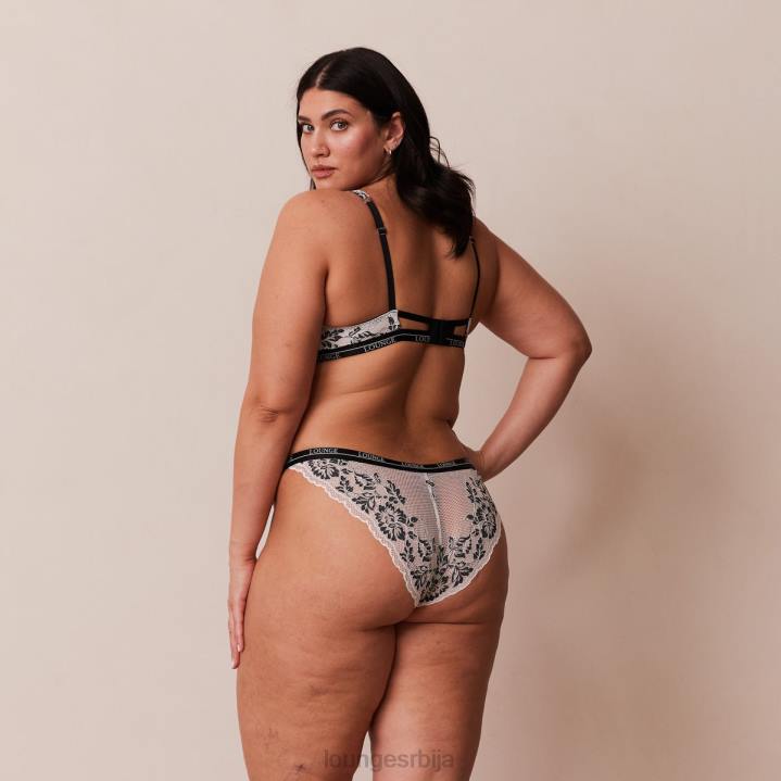 луксузни балконски грудњак и танге/гаћице сет Жене Lounge Доњи веш JPFL4 црн