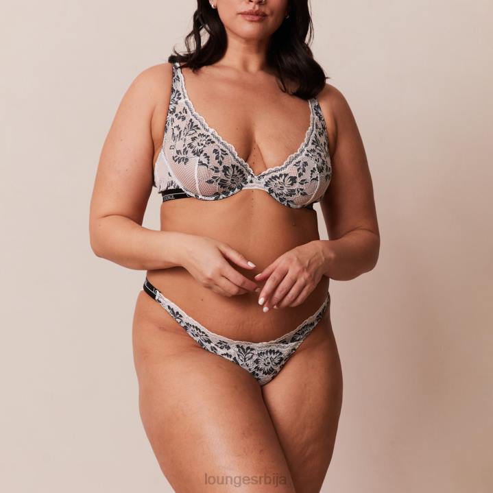 луксузни балконски грудњак и танге/гаћице сет Жене Lounge Доњи веш JPFL4 црн