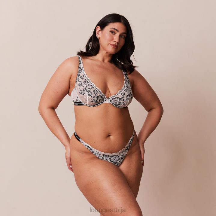 луксузни балконски грудњак и танге/гаћице сет Жене Lounge Доњи веш JPFL4 црн