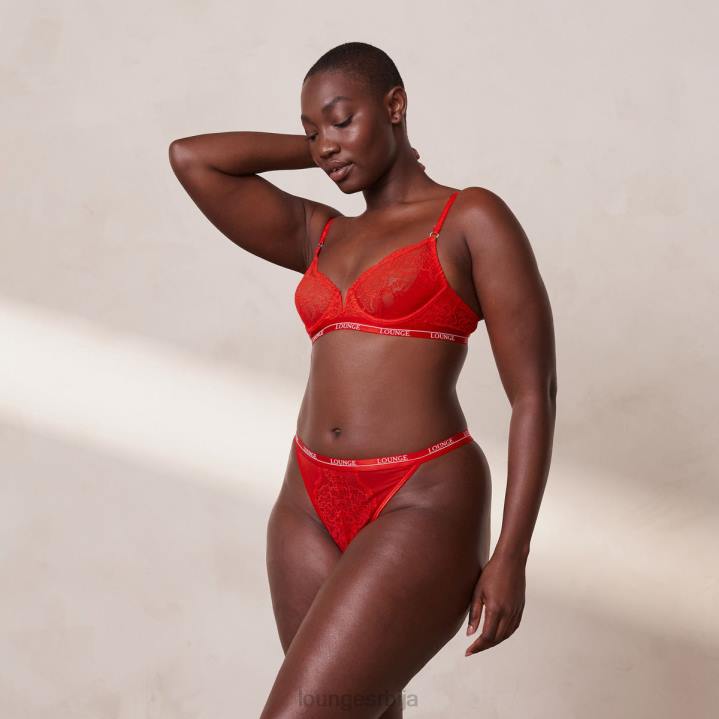 краљевски балконски грудњак и тангице Жене Lounge Доњи веш JPFL50 црвена