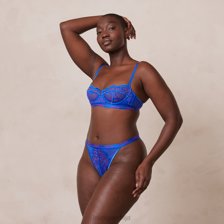 двобојни балкон грудњак и танги комплет Жене Lounge Доњи веш JPFL51 Плави