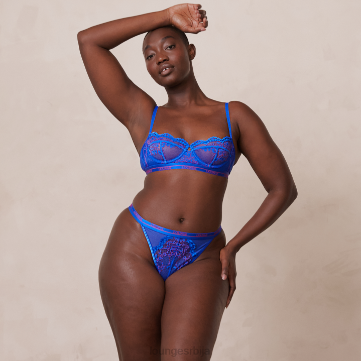 двобојни балкон грудњак и танги комплет Жене Lounge Доњи веш JPFL51 Плави