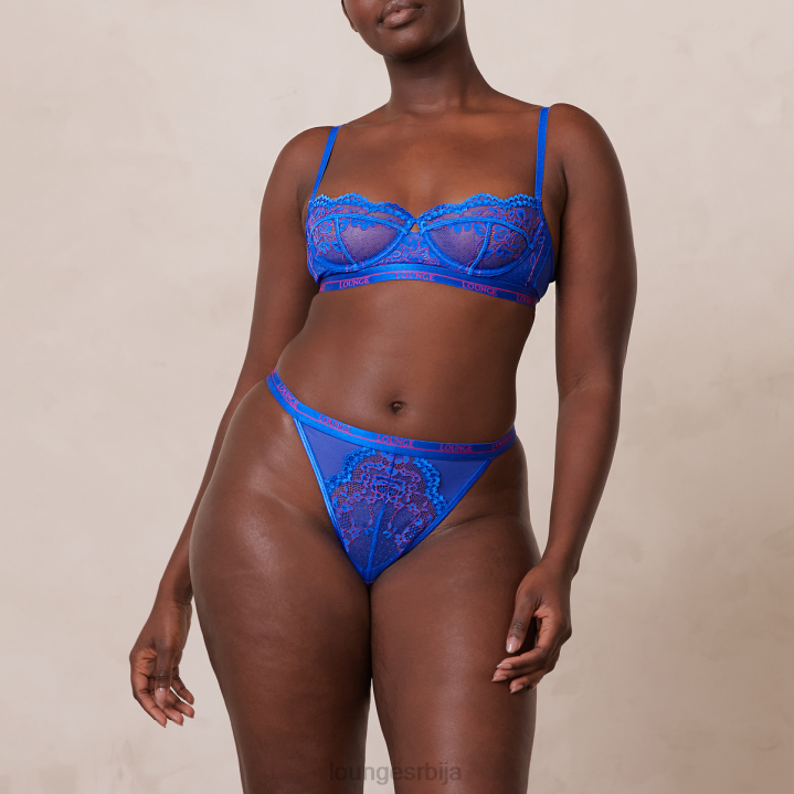 двобојни балкон грудњак и танги комплет Жене Lounge Доњи веш JPFL51 Плави