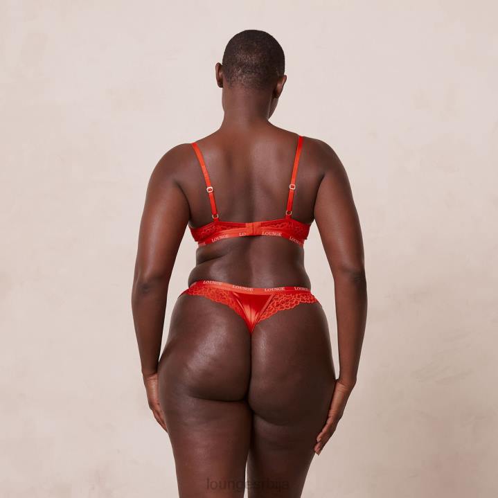 свилени балконски грудњак и танге/гаћице сет Жене Lounge Доњи веш JPFL54 црвена