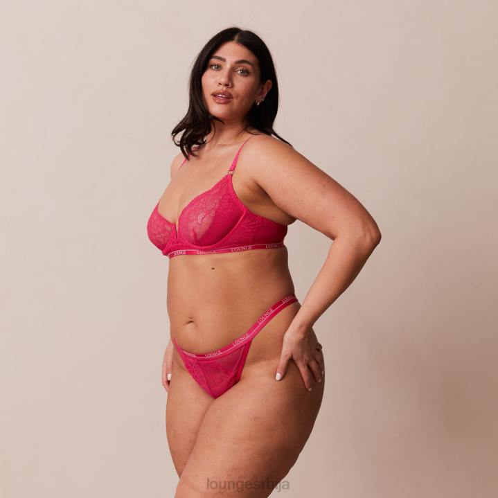 краљевски балконски грудњак и тангице Жене Lounge Доњи веш JPFL56 хот пинк