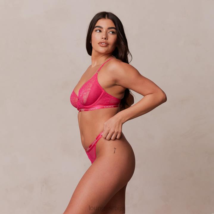краљевски балконски грудњак и тангице Жене Lounge Доњи веш JPFL56 хот пинк