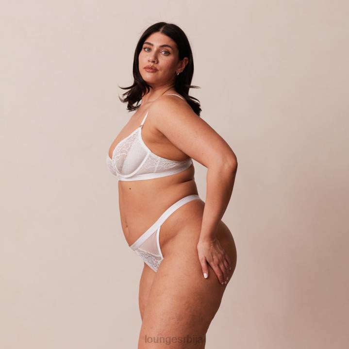 краљевски балконски грудњак и тангице Жене Lounge Доњи веш JPFL63 бео