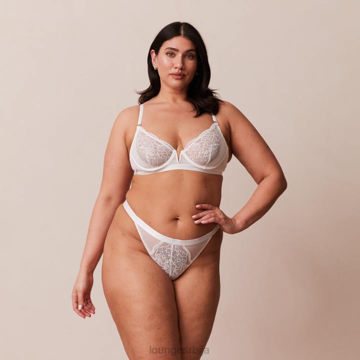 краљевски балконски грудњак и тангице Жене Lounge Доњи веш JPFL63 бео