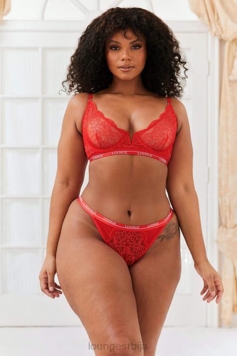 краљевски балконски грудњак и тангице Жене Lounge Доњи веш JPFL65 црвена