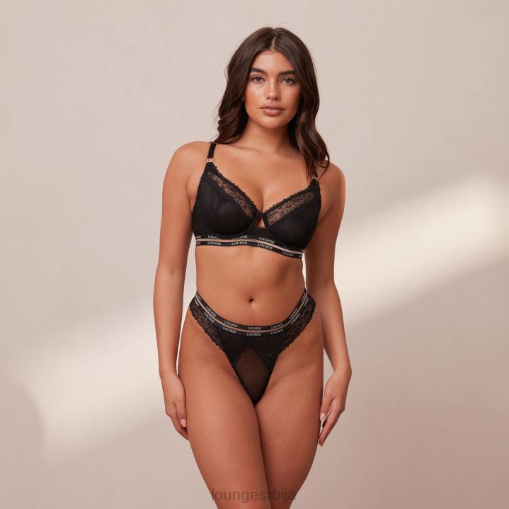 Вогуе балконски грудњак и танге/гаћице сет Жене Lounge Доњи веш JPFL69 црн
