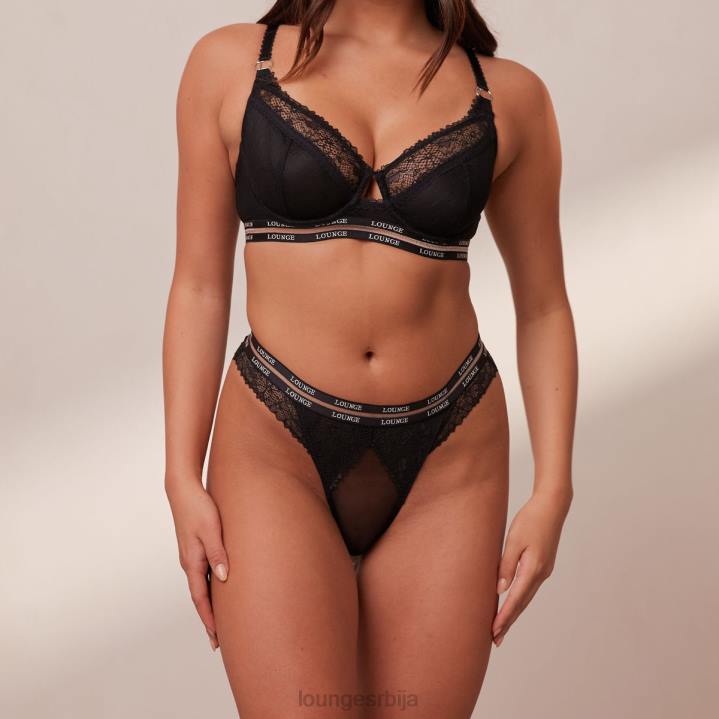 Вогуе балконски грудњак и танге/гаћице сет Жене Lounge Доњи веш JPFL69 црн