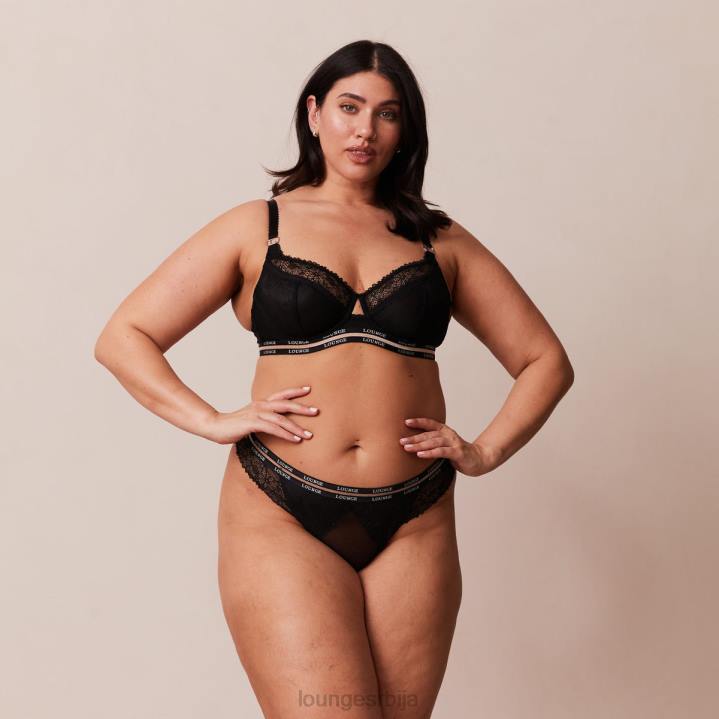 Вогуе балконски грудњак и танге/гаћице сет Жене Lounge Доњи веш JPFL69 црн