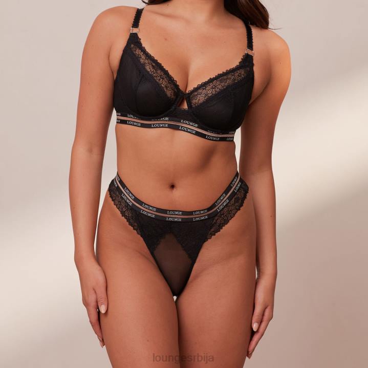 Вогуе балконски грудњак и танге/гаћице сет Жене Lounge Доњи веш JPFL69 црн