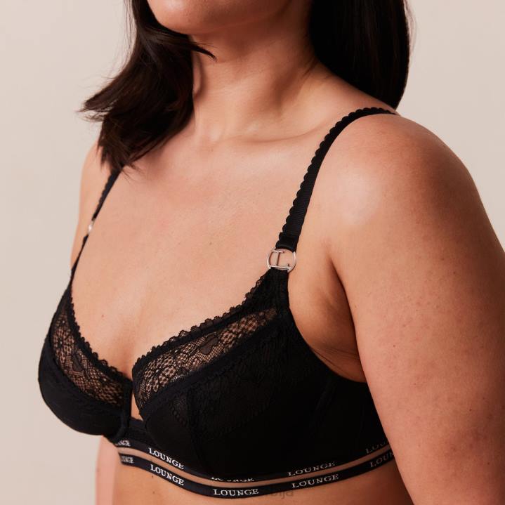 Вогуе балконски грудњак и танге/гаћице сет Жене Lounge Доњи веш JPFL69 црн