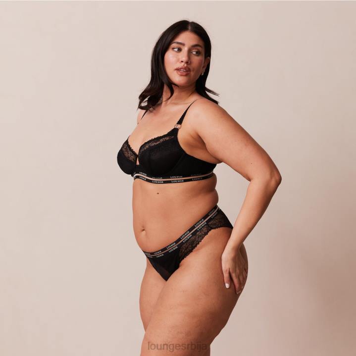 Вогуе балконски грудњак и танге/гаћице сет Жене Lounge Доњи веш JPFL69 црн