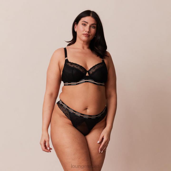 Вогуе балконски грудњак и танге/гаћице сет Жене Lounge Доњи веш JPFL69 црн