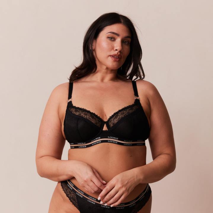 Вогуе балконски грудњак и танге/гаћице сет Жене Lounge Доњи веш JPFL69 црн