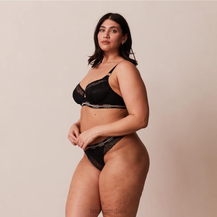 Вогуе балконски грудњак и танге/гаћице сет Жене Lounge Доњи веш JPFL69 црн