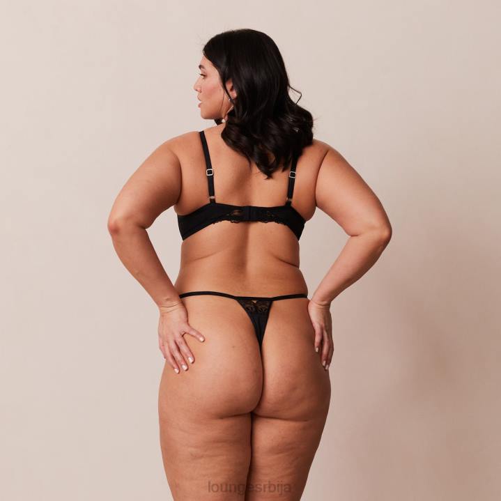 сет антигравитационих пусх-уп грудњака и тангица/гаћица Жене Lounge Доњи веш JPFL70 црн