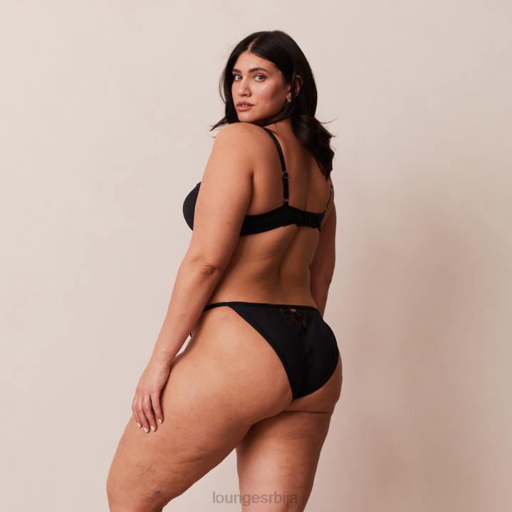 сет антигравитационих пусх-уп грудњака и тангица/гаћица Жене Lounge Доњи веш JPFL70 црн