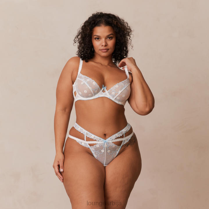 флеур балконски грудњак и г-стринг сет Жене Lounge Доњи веш JPFL76 бела и плава