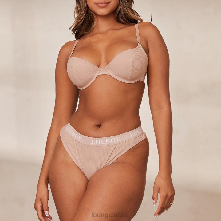 ултра комфорни ребрасти грудњак и танги Жене Lounge Доњи веш JPFL77 таупе