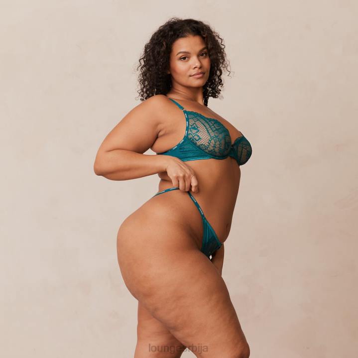 шармирани балконски грудњак и танге/гаћице Жене Lounge Доњи веш JPFL7 тиркизно