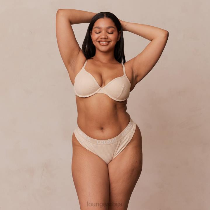 ултра комфорни ребрасти грудњак и танги Жене Lounge Доњи веш JPFL80 латте
