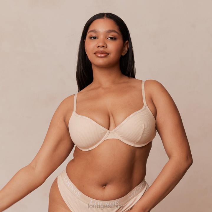ултра комфорни ребрасти грудњак и танги Жене Lounge Доњи веш JPFL80 латте