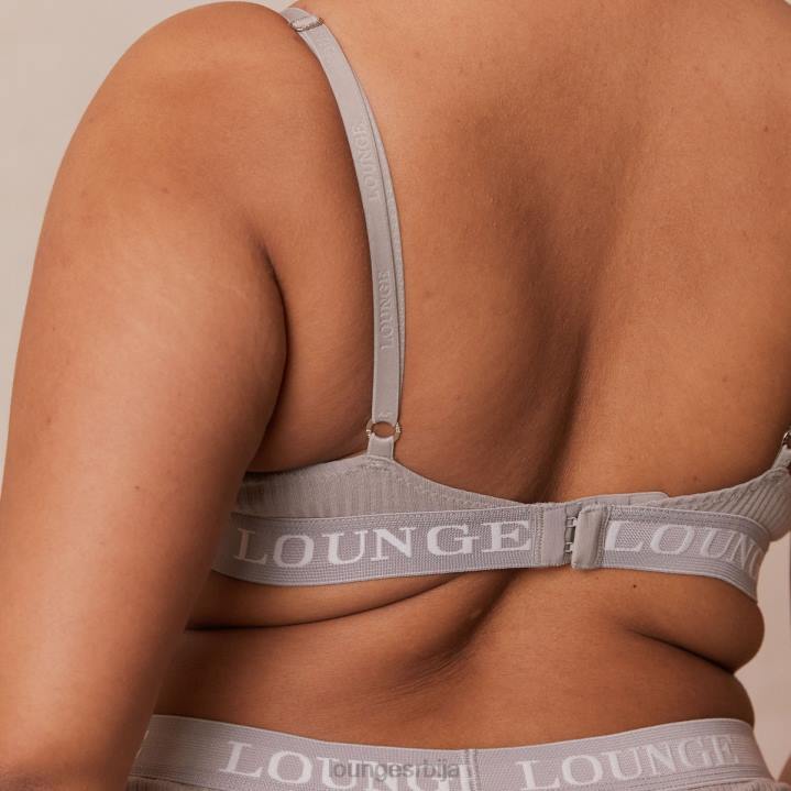 ултра комфорни ребрасти грудњак и танги Жене Lounge Доњи веш JPFL81 сива