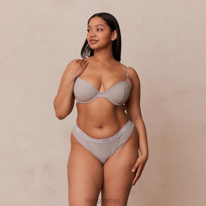 ултра комфорни ребрасти грудњак и танги Жене Lounge Доњи веш JPFL81 сива