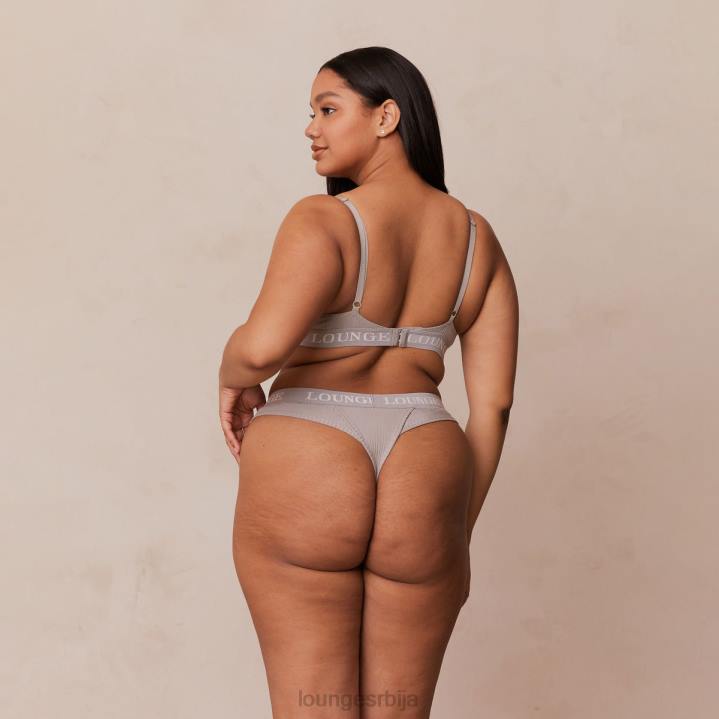 ултра комфорни ребрасти грудњак и танги Жене Lounge Доњи веш JPFL81 сива