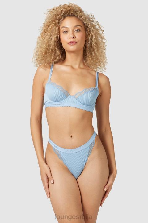 ребрасти балконски грудњак и танге/гаћице Жене Lounge Доњи веш JPFL89 Плави