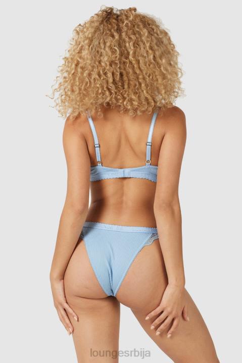 ребрасти балконски грудњак и танге/гаћице Жене Lounge Доњи веш JPFL89 Плави